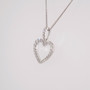9ct white gold diamond heart pendant with diamond-set bail side