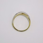 9ct gold ring with round brilliant cut diamond-set crossover top
