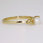 9ct gold pearl and abstract heart ring side