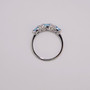 9ct white gold topaz and diamond ring - top