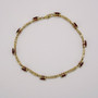 9ct gold oval cut garnet and figure-of-eight link bracelet top