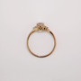 9ct rose gold oval cut morganite and diamond twist ring top