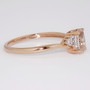 9ct rose gold oval cut morganite and diamond twist ring side