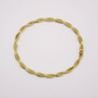 9ct gold twisted hinged oval bangle top