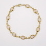 9ct gold rubover-set oval bracelet