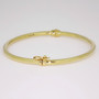 9ct gold oval hinged bangle clasp