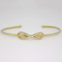 9ct gold CZ infinity symbol bangle