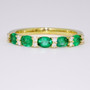 18ct gold emerald and diamond ring