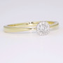9ct gold diamond cluster ring side