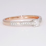 Rose gold diamond solitaire ring side