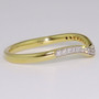 18ct gold wishbone shaped ring with diamonds side