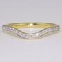 18ct gold wishbone shaped ring with diamonds