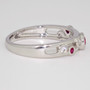 Platinum ruby and diamond bubble ring side