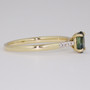 9ct gold teal sapphire ring and diamond ring side