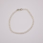 Cultured freshwater pearl bracelet with silver clasp top