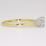 18ct yellow gold and platinum round brilliant cut diamond ring side