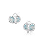 Sheila Fleet Artic Stream earrings with Arctic Blue enamel