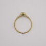 9ct gold pear cut peridot rubover ring top