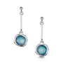 Sheila Fleet Lunar drop earrings with Lichen enamel