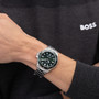 Gents BOSS Troper Sport Stainless Steel Bracelet Watch 1514294 wrist