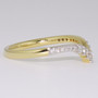 18ct gold diamond wishbone ring side