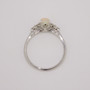 9ct white gold opal and diamond ring top