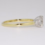 18ct gold and platinum round brilliant cut diamond ring side