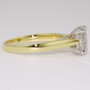 18ct gold and platinum oval diamond solitaire ring side