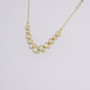 9ct gold graduated CZ necklace side