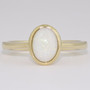 9ct gold opal rubover ring