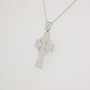 Sterling silver Celtic cross pendant side