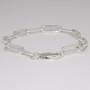 Sterling silver long link bracelet clasp