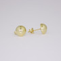 9ct yellow gold domed stud earrings side