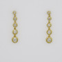 9ct gold five round brilliant cut diamond drop bubble earrings