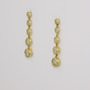 9ct gold five round brilliant cut diamond drop bubble earrings side