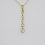9ct gold five rubover-set diamond bubble necklace