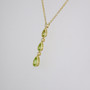 9ct gold peridot and diamond pendant side
