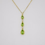 9ct gold peridot and diamond pendant