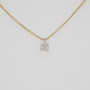 9ct gold oval cut diamond solitaire necklace