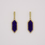 9ct gold lapis lazuli and diamond earrings