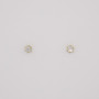 9ct gold round brilliant cut diamond stud earrings