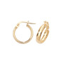 9ct yellow gold 8mm court shaped hoop earrings