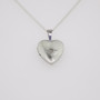 Sterling silver diamond-set heart locket
