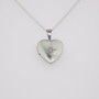 Sterling silver diamond-set heart locket