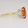 18ct gold oval cut citrine and diamond ring side