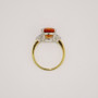 18ct gold oval cut citrine and diamond ring top