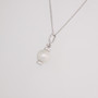 18ct white gold Scottish freshwater pearl and diamond necklace side