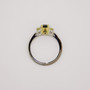Platinum and 18ct gold teal sapphire and diamond ring top