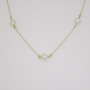9ct gold pearl station necklace