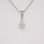 Sterling silver pear cut cubic zirconia (CZ) pendant